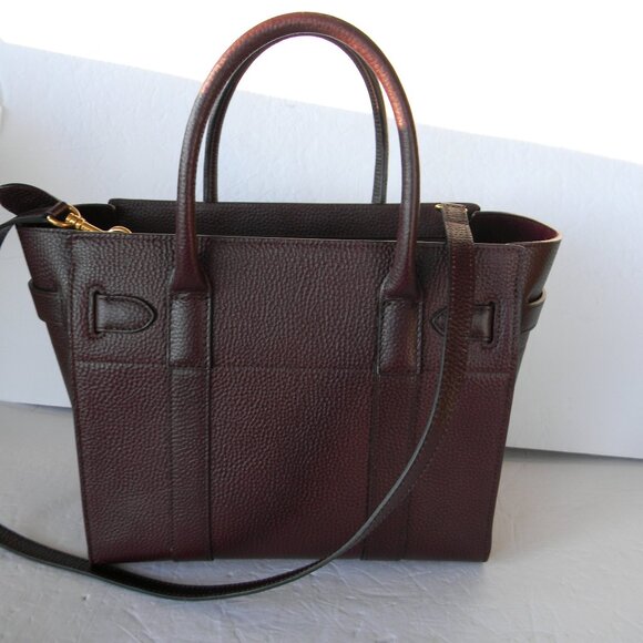 MULBERRY Zipped Bayswater LARGE OXBLOOD/BURGUNDY LEATHER SATCHEL/CROSSBODY - Picture 8 of 14